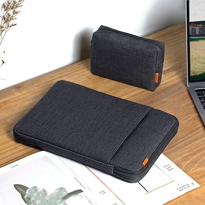 Inateck EdgeKeeper Laptop Sleeve and Pouch (Black Gray, 16 Inches)
