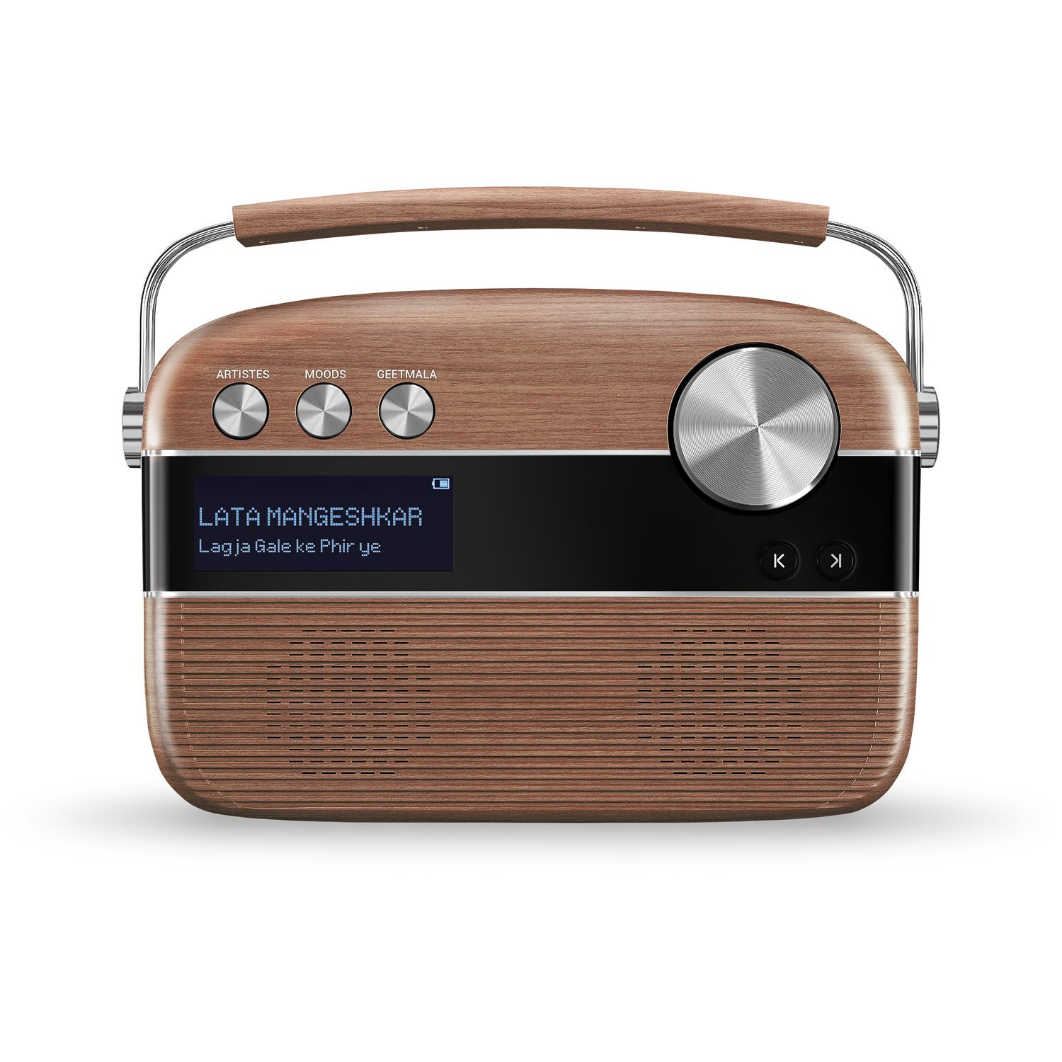 Saregama Carvaan Hindi Portable Digital Music Player (Oak Wood Brown)
